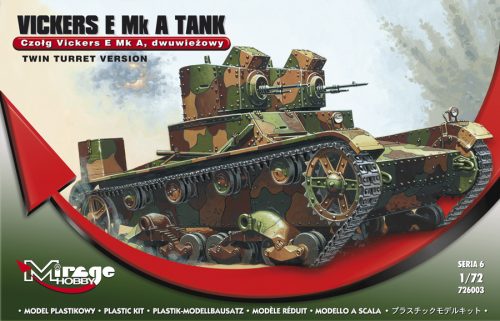 Mirage Hobby 726003 TANK VICKERS E MK.A  'TWIN TURRET' (1/72) Harcjármű makett