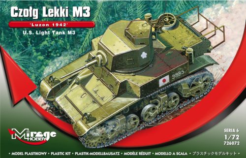 Mirage Hobby 726072 U.S. Light Tank M3 'LUZON 1942' (1/72) Harcjármű makett