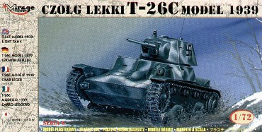 Mirage Hobby 72612 T-26C model 1939 LIGHT TANK (1/72) Harcjármű makett