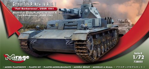 Mirage Hobby 728055 German Tank Pz.Kpfw. IV Ausf. E ‘Fall Barbarossa’ USSR 1941  (1/72) Harcjármű makett