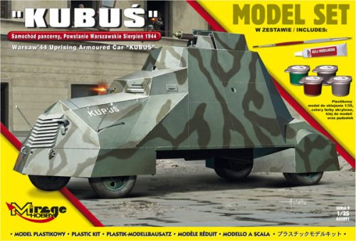 Mirage Hobby 835091 [MODEL SET] 'KUBUŚ' (Warsaw’44 Uprising Armoured Car) (1/35) Harcjármű makett