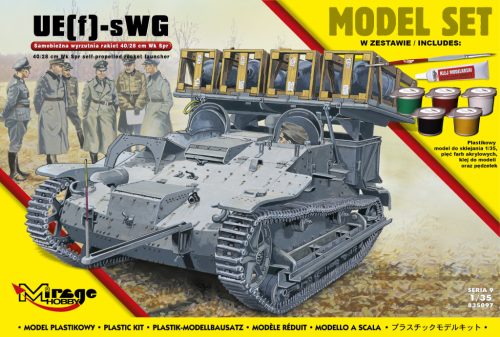 Mirage Hobby 835097 [MODEL SET] UE(f)-sWG, 40/28cm Wk Spr [German self-propelled rocket launcher] (1/35) Harcjármű makett