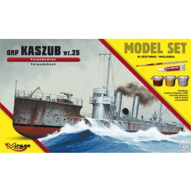   Mirage Hobby 840063 [MODEL SET] ORP 'KASZUB' – wz.25 - TORPEDO SHIP (1/400) Hajó makett