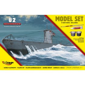   Mirage Hobby 840065 [MODEL SET] 'U2' (German Submarine WW II type IIA) (1/400) Tengeralattjáró makett
