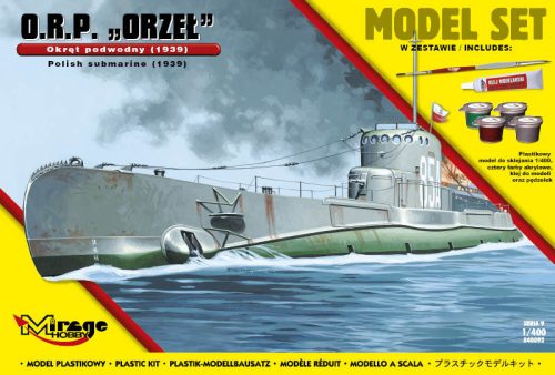 Mirage Hobby 840092 [MODEL SET] ORP 'ORZEŁ' [Polish Submarine 1939] (1/400) Tengeralattjáró makett