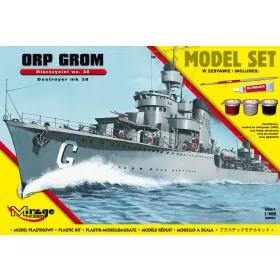   Mirage Hobby 840093 [MODEL SET] ORP 'GROM' – wz.38  [Polish Destroyer WWII] (1/400) Hajó makett