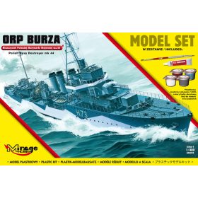   Mirage Hobby 840094 [MODEL SET] ORP 'BURZA' – wz.44  [Polish Destroyer WWII] (1/400) Hajó makett