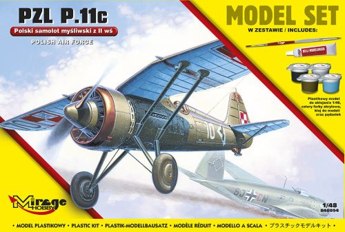 Mirage Hobby 848094 [MODEL SET] PZL.11c (Polish Air Force) (1/48) Repülőgép makett