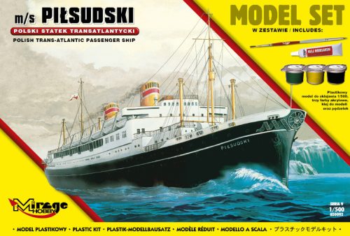 Mirage Hobby 850092 [MODEL SET] m/s PILSUDSKI (Trans-Atlantic Passenger Ship) (1/500) Hajó makett