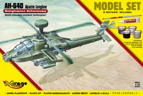 Mirage Hobby 872091 [MODEL SET] AH-64D APACHE Longbow (1/72) Helikopter makett