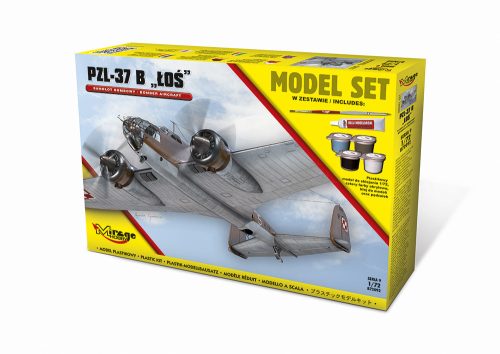 Mirage Hobby 872092 [MODEL SET] PZL-37B 'ŁOŚ' [Polish Bomber Aircraft] (1/72) Repülőgép makett