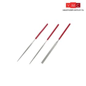 ModelMaker MM007 Modellezési tűreszelő készlet (3 db - Lapos, félkör, kerek - 140 mm)