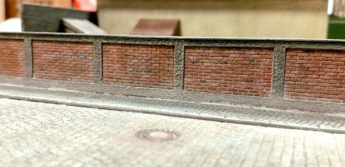 Model Scene 41815 Brick wall/fence TT - Téglafal kerítés (TT)