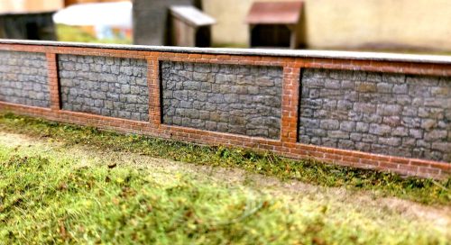 Model Scene 48816 Stone wall/ fence H0 - Kőfal kerítés (H0)
