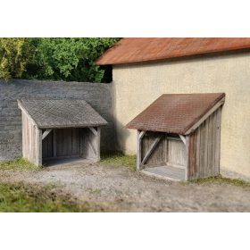   Model Scene 91514 Two sheds to the wall 1:120 (kit) - Közvetlen fal melletti tárolóépület, 2 db (TT) - építőkészlet