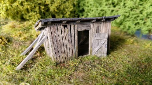 Model Scene 91520 Ruined shed 1:120 (kit) - Romos fészer (TT) - építőkészlet