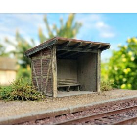   Model Scene 91522 Half-timbered shelter 1:120 (kit) - Vasúti megállóhely, fedett beálló (TT) - építőkészlet