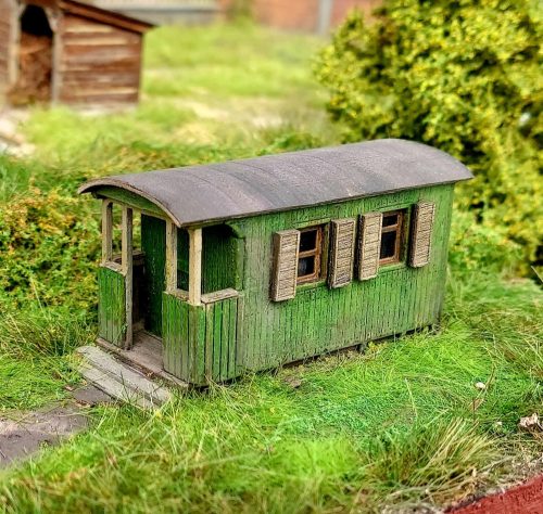 Model Scene 91525 Garden cottage - old wagon 1:120 (kit) - Kerti tárolóépület - régi vasúti kocsi (TT)