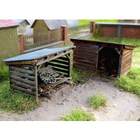   Model Scene 96512 2x Wooden shed 1:160 (kit) - Kis fészer, 2 db (N) - építőkészlet