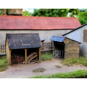   Model Scene 96513 2x Wooden shed 1:160 (kit) - Fedett vidéki tárolóépület, 2 db (N) - építőkészlet