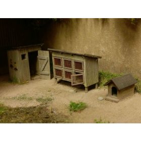   Model Scene 96523 Farme Yard 1:160 (kit) - Vidéki háziállattartó épületek (N) - építőkészlet