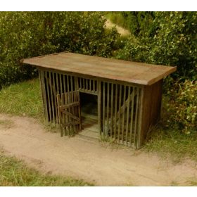   Model Scene 96526 Storage for gas bottles 1:160 (kit) - Tárolóépület veszélyes anyagok tárolásához (N)