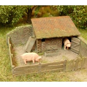   Model Scene 98519 Pig House (kit) 1:87 - Disznóól (H0) - építőkészlet