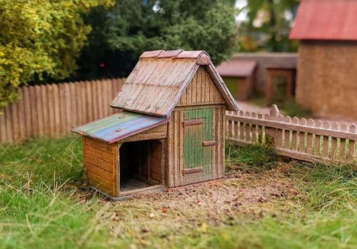 Model Scene 98533 Garden house with shed 1:87 (kit) - Kerti kisház fészerrel (H0)