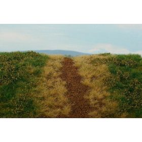   Model Scene F551 Causeways - spring with dry turfs - Fűlap vasúti töltéshez - tavaszi, kiszáradt fűcsomókkal