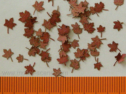 Model Scene L4-201 Maple - dry leaves (red colour) 1:48 - Száraz juharfalevelek, piros 1/45, 1/48