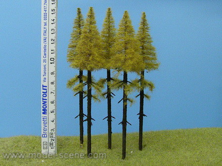 Model Scene MK154 Larch with trunk - autumn 140-160 mm (5x) - Magasnövésű fenyőfa, őszi, 140-150 mm (5 db)