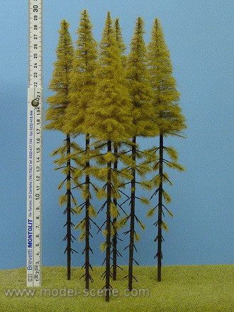 Model Scene MK304 Larch with trunk - autumn 280-320 mm (5x) - Magasnövésű fenyőfa, őszi, 280-320 mm (5 db)