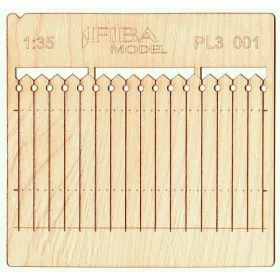   Model Scene PL3-001 Wooden fence 1:35 - type 1 - Deszkakerítés 1/35