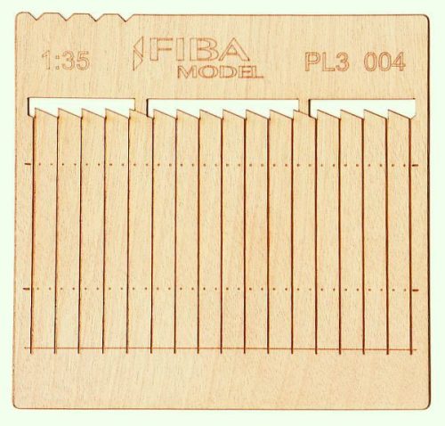 Model Scene PL3-004 Wooden fence 1:35 - type 4 - Deszkakerítés 1/35