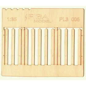   Model Scene PL3-005 Wooden fence 1:35 - type 5 - Deszkakerítés 1/35