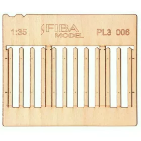   Model Scene PL3-006 Wooden fence 1:35 - type 6 - Deszkakerítés 1/35