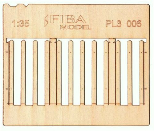 Model Scene PL3-006 Wooden fence 1:35 - type 6 - Deszkakerítés 1/35