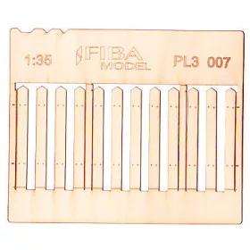   Model Scene PL3-007 Wooden fence 1:35 - type 7 - Deszkakerítés 1/35