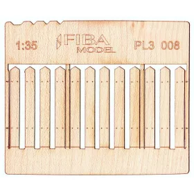   Model Scene PL3-008 Wooden fence 1:35 - type 8 - Deszkakerítés 1/35
