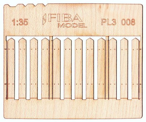 Model Scene PL3-008 Wooden fence 1:35 - type 8 - Deszkakerítés 1/35