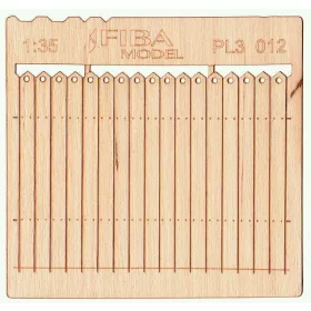   Model Scene PL3-012 Wooden fence 1:35 - type 12 - Deszkakerítés 1/35