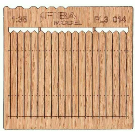   Model Scene PL3-014 Wooden fence 1:35 - type 14 - Deszkakerítés 1/35