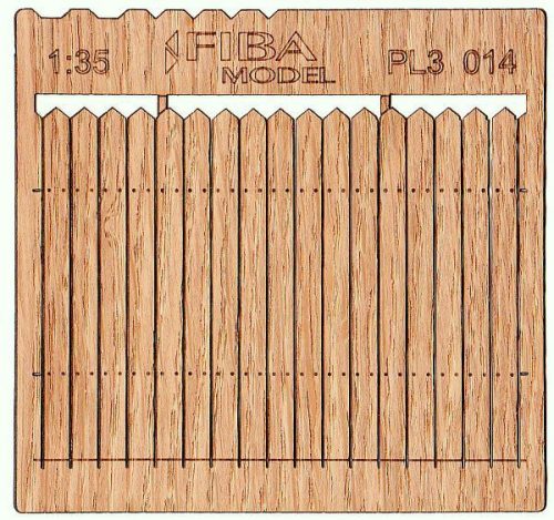 Model Scene PL3-014 Wooden fence 1:35 - type 14 - Deszkakerítés 1/35