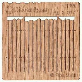   Model Scene PL3-017 Wooden fence 1:35 - type 17 - Deszkakerítés 1/35