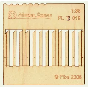  Model Scene PL3-019 Wooden fence 1:35 - type 19 - Deszkakerítés 1/35