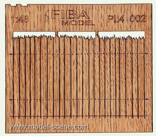 Model Scene PL4-002 Wooden fence 1:48 - type 1 - Deszkakerítés 1/48