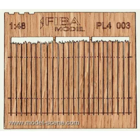   Model Scene PL4-003 Wooden fence 1:48 - type 3 - Deszkakerítés 1/48