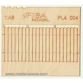   Model Scene PL4-004 Wooden fence 1:48 - type 4 - Deszkakerítés 1/48