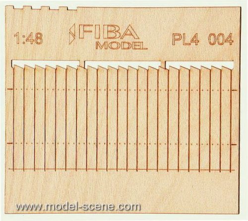 Model Scene PL4-004 Wooden fence 1:48 - type 4 - Deszkakerítés 1/48