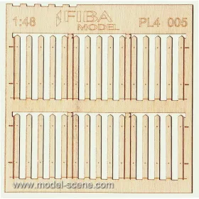   Model Scene PL4-005 Wooden fence 1:48 - type 5 - Deszkakerítés 1/48
